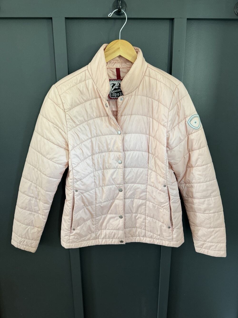 Alp-n-Rock Quilted Jacket Light Pink Lightweight Apres Ski Hiking Womens M Coat